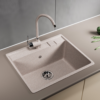 Мойка из искусственного мрамора GM15 490*550ММ