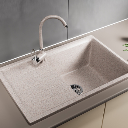 Мойка из искусственного мрамора GM19 495*750ММ