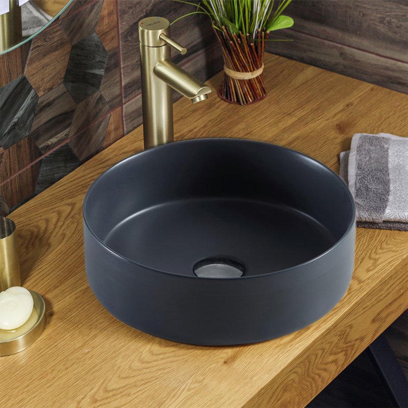 Раковина накладная матовая (темно-серый) AZ-3134MDG Azario