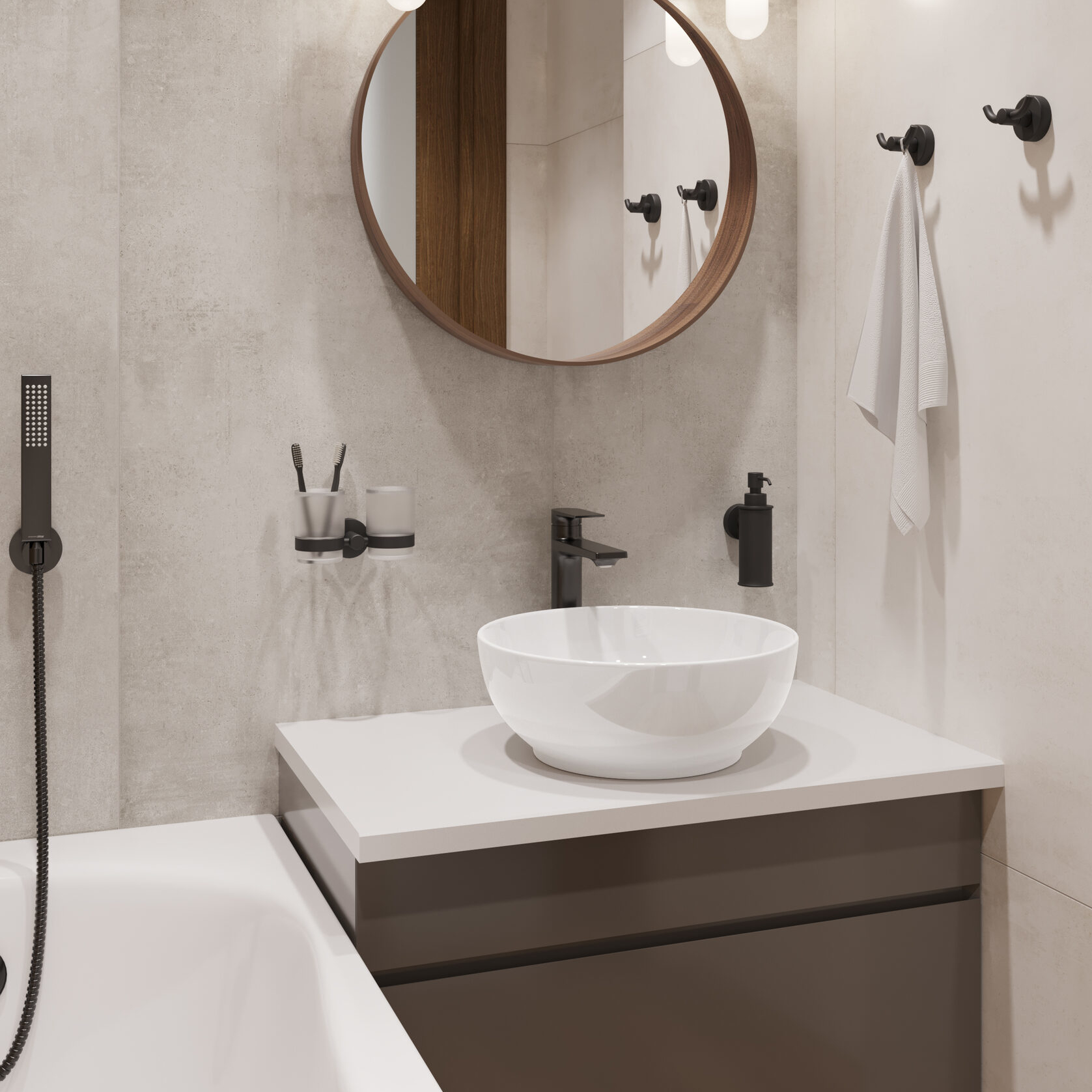 Умывальник "Art Slim" 40*40  для столешницы Sanita Luxe