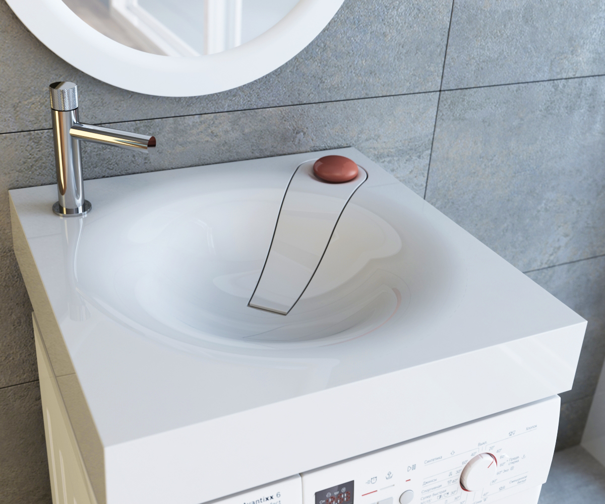 Умывальник "Angy" 60*60 ш*г над стиральной машиной Andrea