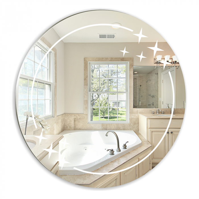 Зеркало "Звезда" круглое 580мм MIXLINE