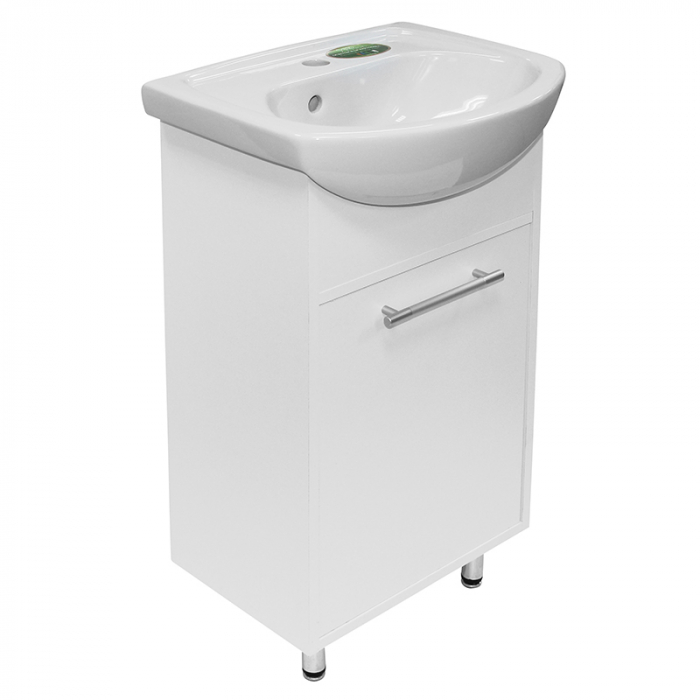 Тумба д/ванной "АлАн-47" белая правая под ум. Дора-47