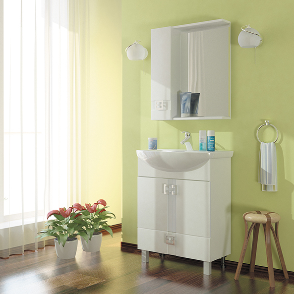 Тумба д/ванной "КВАДРО-55" под ум.Элеганс-55