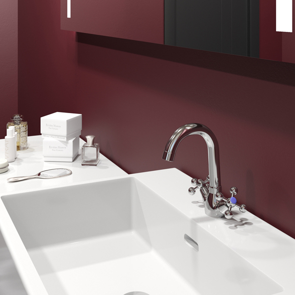 Смеситель ML07-04 для умывальника 1/2 кер.(без подводки) MIXLINE