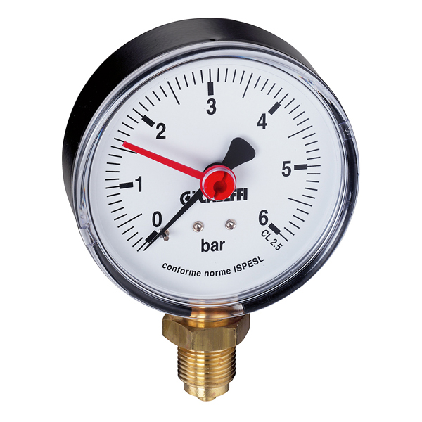Манометр 1/4" ⌀50 6bar аксиальное (центральное заднее) 557106 CALEFFI