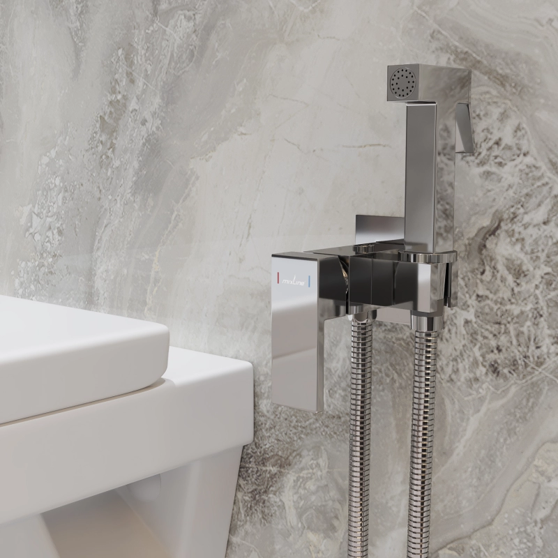 Смеситель ML31-082 с гигиен.лейкой 25к встраиваемый MIXLINE