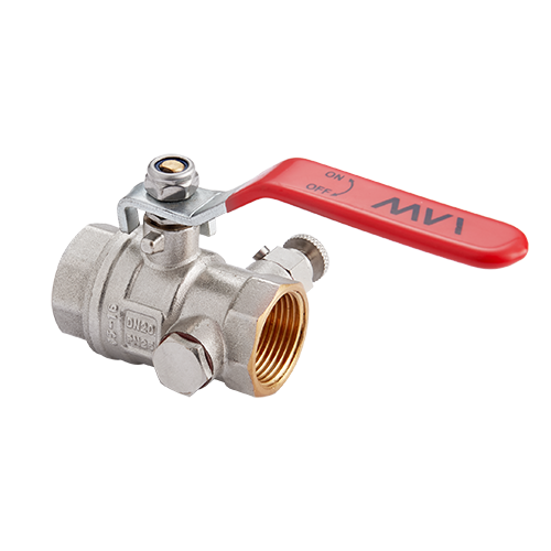 Кран шаровый 1/2" с дренажём и воздухоотводчиком BV.630.04 MVI