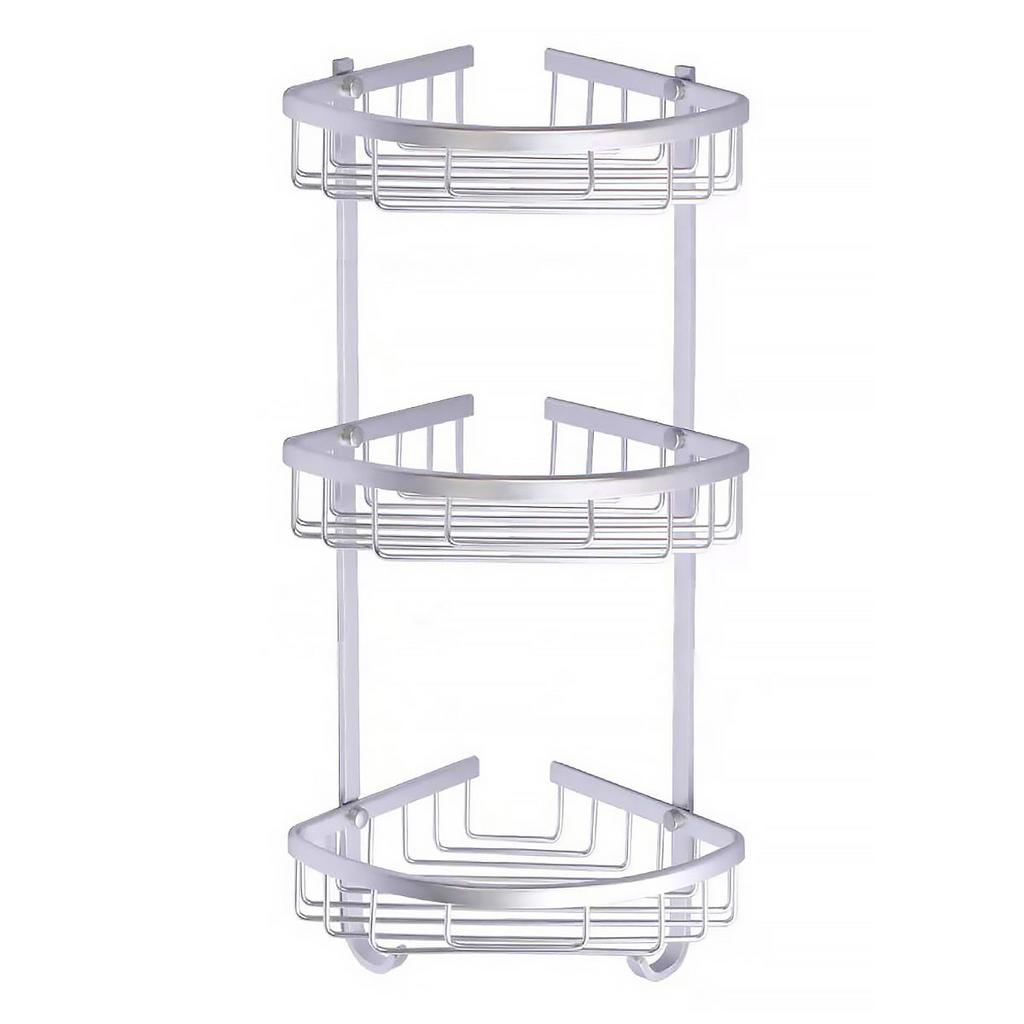 Полка угловая 3-я матовая, хром AZ-814-3 Azario