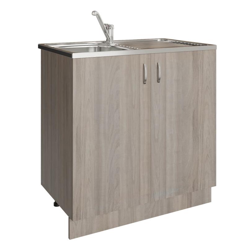 Кухонная тумба под мойку 80см с цоколем ЛДСП