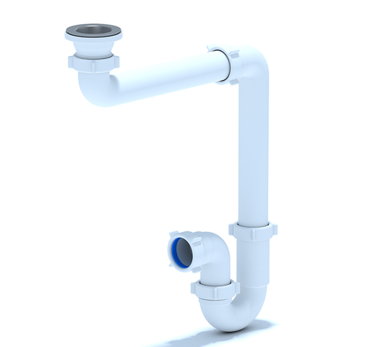 Сифон для мойки АНИ Пласт D5000 1 1/2 дюйма 40 мм прямоточный смещенный