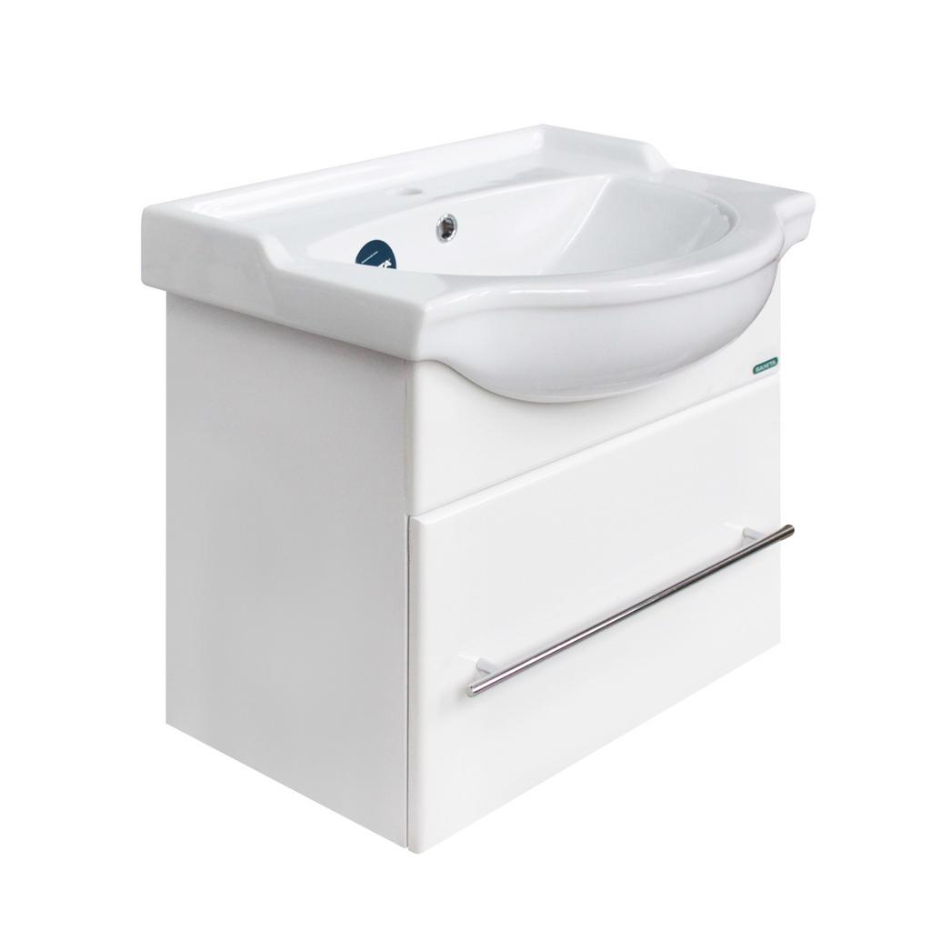 Комплект: тумба подвесная Лидер-52+раковина Реал-56 SANITA