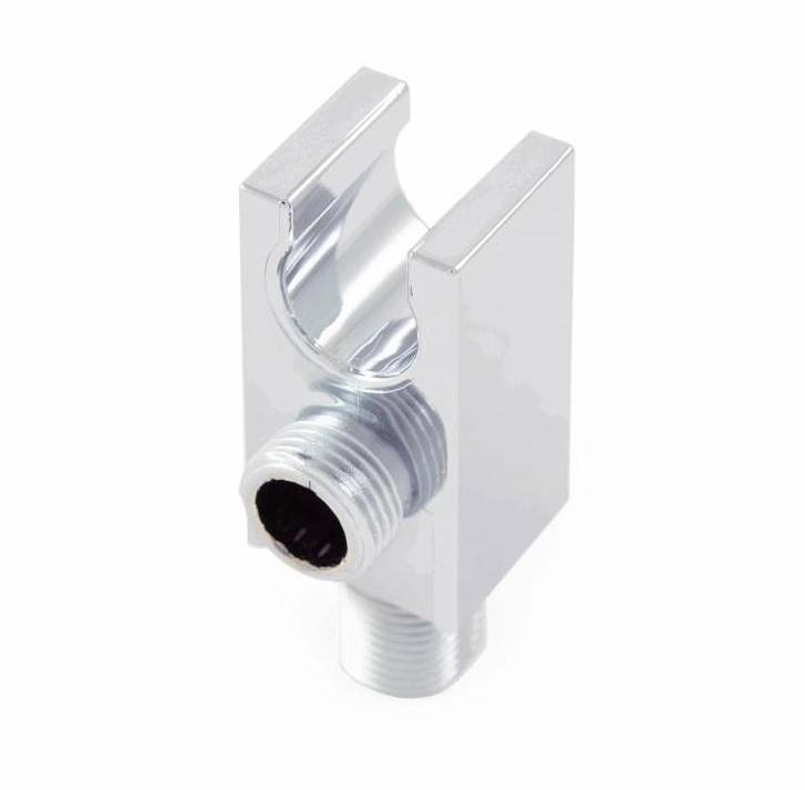 Штуцер для шланга душа с держателем для лейки (хромированный пластик) DC9041