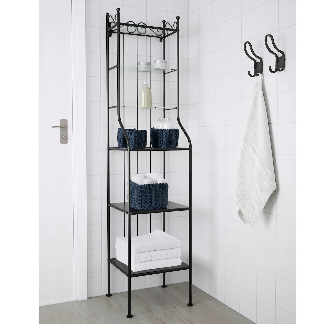 RONNSKAR IKEA РЁНШЭР Стеллаж, черный 42x176 см  (ТОВАР ВЫШЕЛ ИЗ АССОРТИМЕНТА)