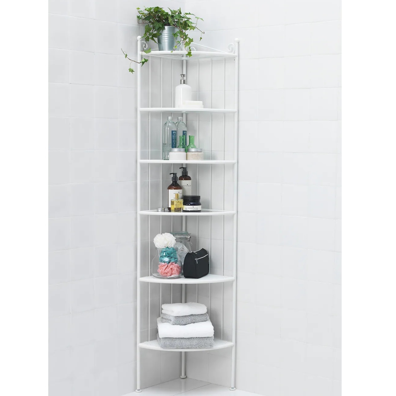 RONNSKAR IKEA РЁНШЭР Стеллаж угловой, белый, 37x176 см  (ТОВАР ВЫШЕЛ ИЗ АССОРТИМЕНТА)