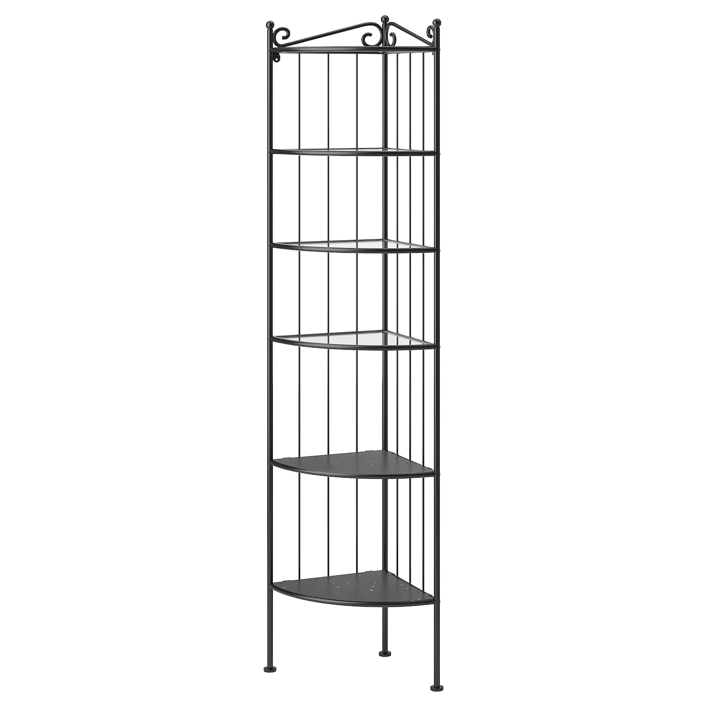 RONNSKAR IKEA РЁНШЭР Стеллаж угловой, черный, 37x176 см  (ТОВАР ВЫШЕЛ ИЗ АССОРТИМЕНТА)