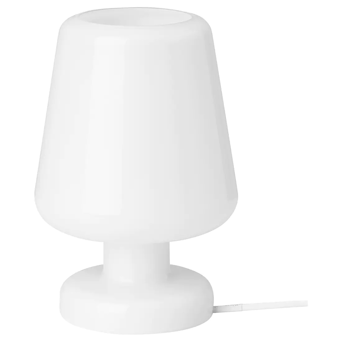 GULDALG IKEA ГУЛДАЛЬГ Лампа настольная, стекло белый 25 см  (ТОВАР ВЫШЕЛ ИЗ АССОРТИМЕНТА)