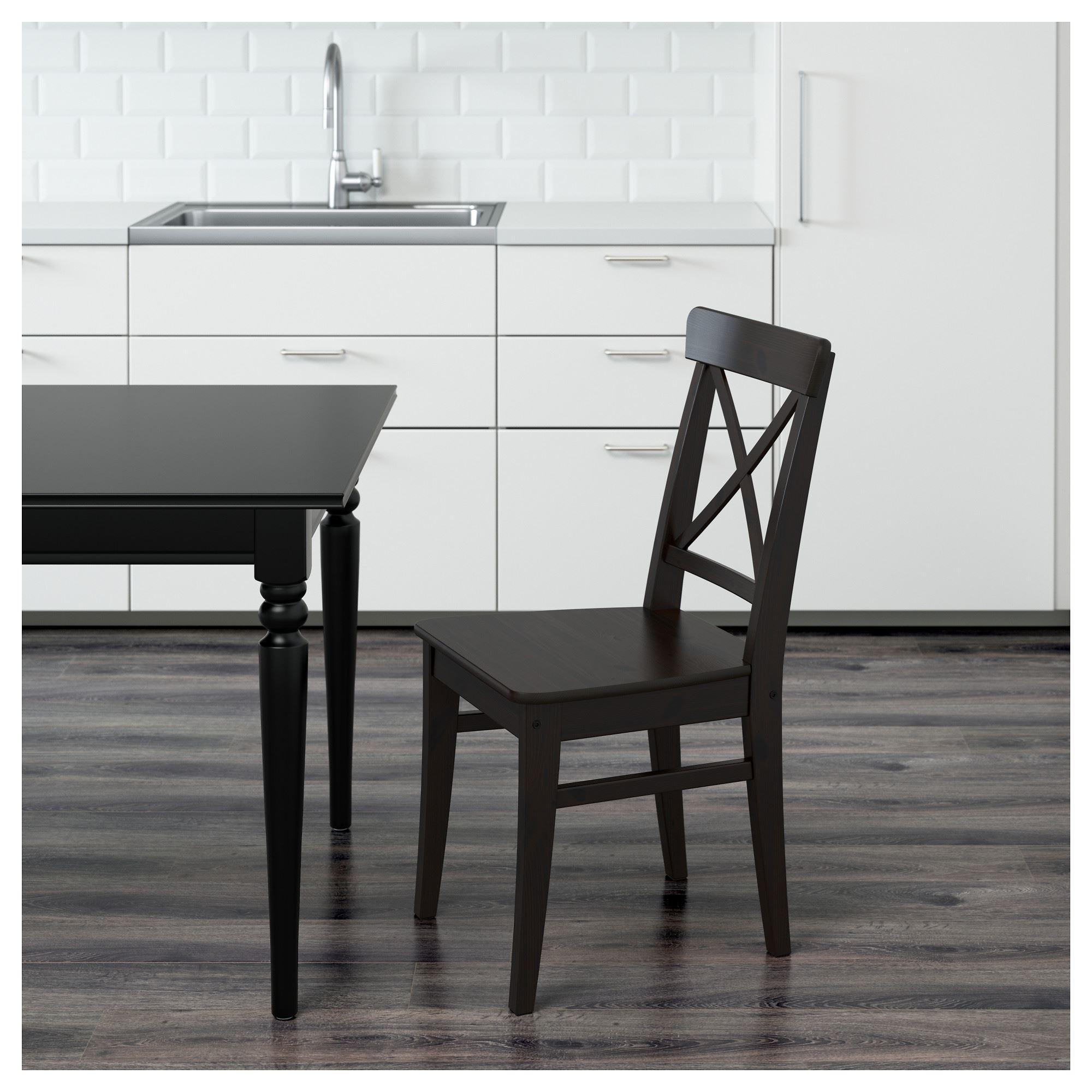 INGOLF IKEA ИНГОЛЬФ Стул, коричнево-чёрный