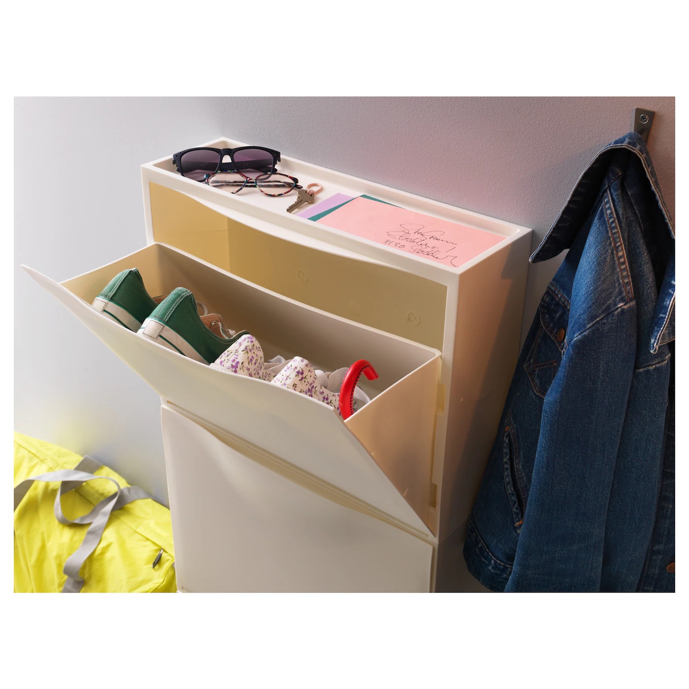 TRONES IKEA ТРОНЭС Галошница/шкаф, белый52x18x39 см