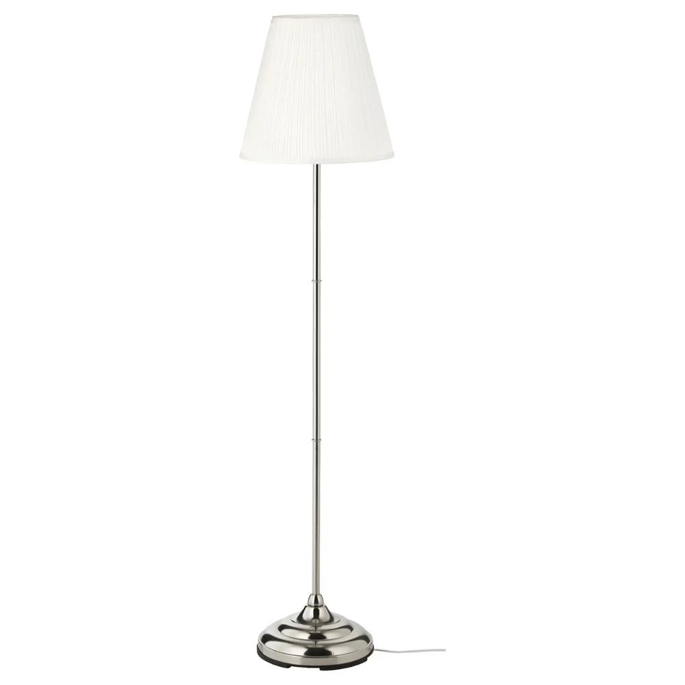 ARSTID IKEA Светильник напольный, никелированный/белый