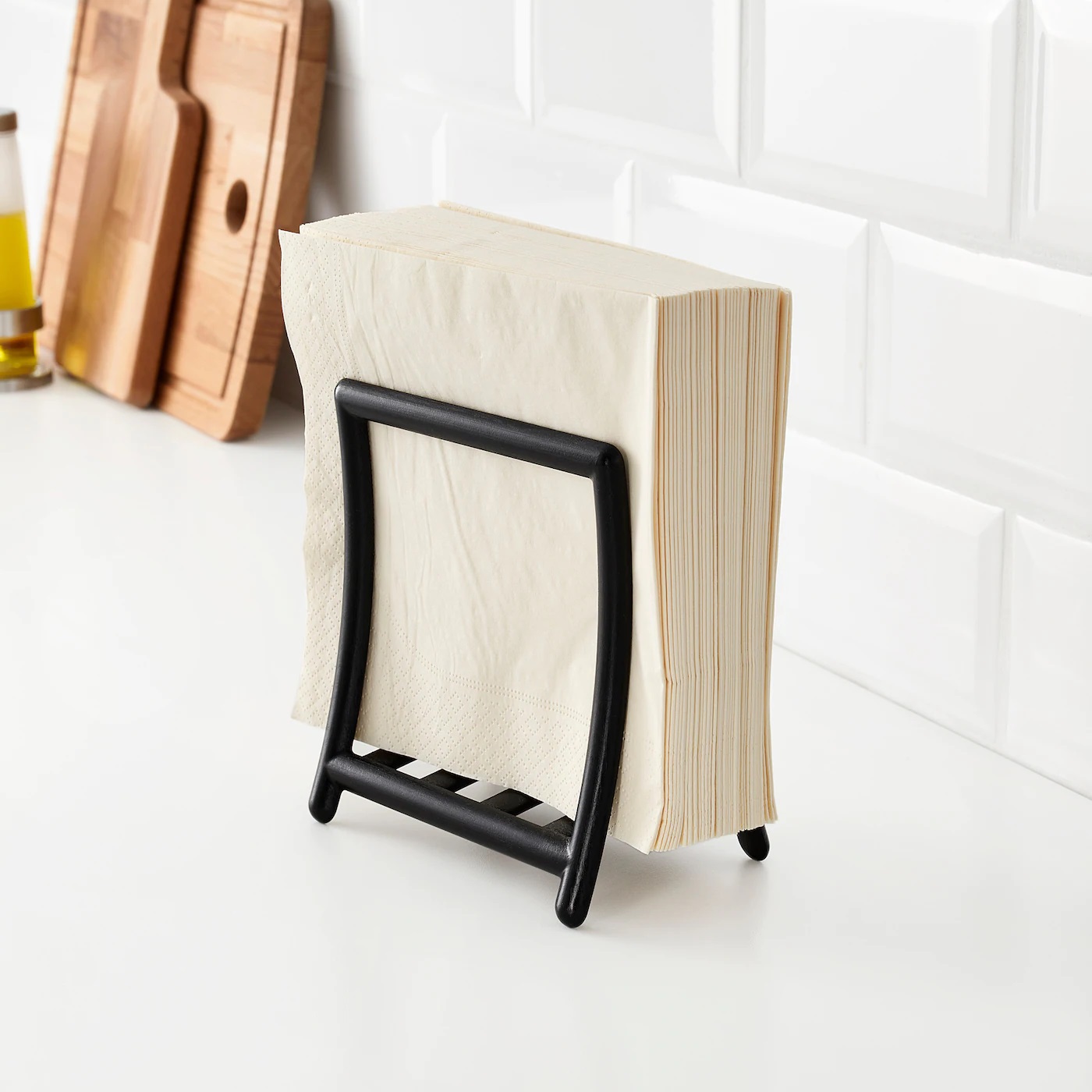 GREJA IKEA ГРЕЙА Салфетница, черный  (ТОВАР ВЫШЕЛ ИЗ АССОРТИМЕНТА)