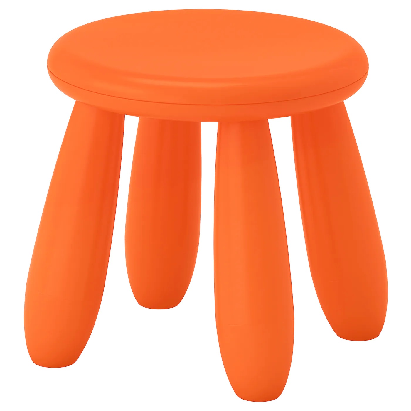 MAMMUT IKEA МАММУТ Табурет детский, д/дома/улицы/оранжевый  (ТОВАР ВЫШЕЛ ИЗ АССОРТИМЕНТА)
