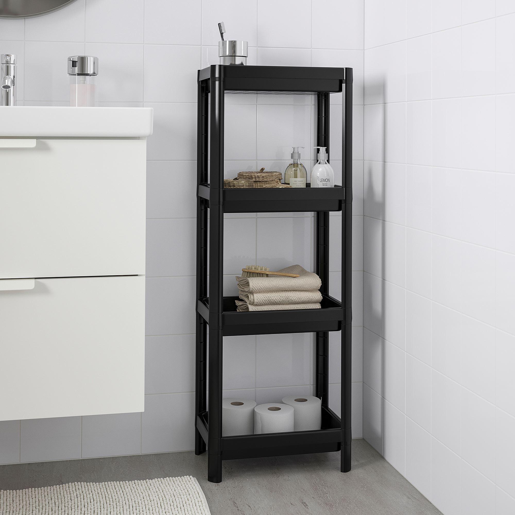 VESKEN IKEA Стеллаж, черный 36x23x100 см
