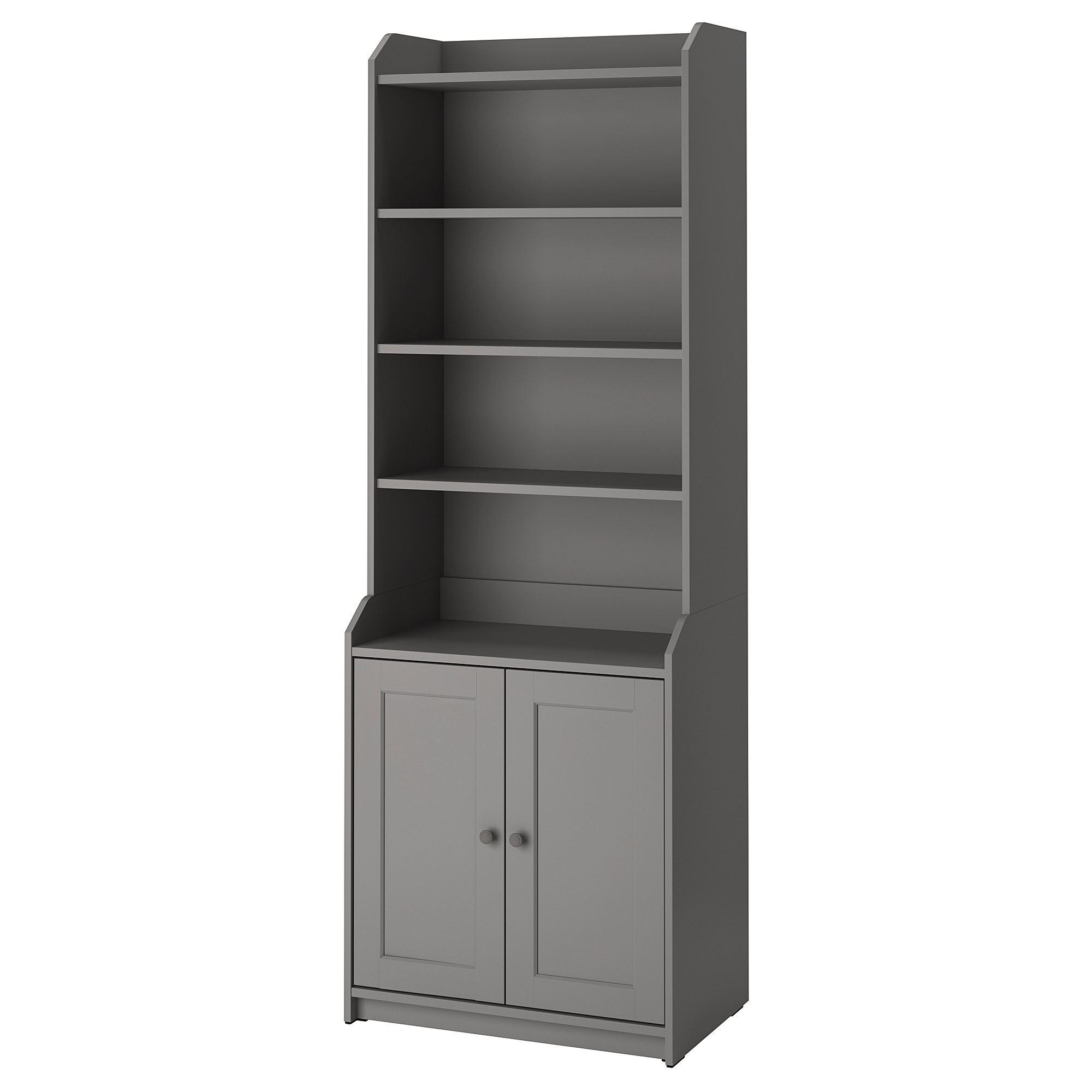HAUGA IKEA ХАУГА Шкаф высокий,2дверный, серый70x199 см