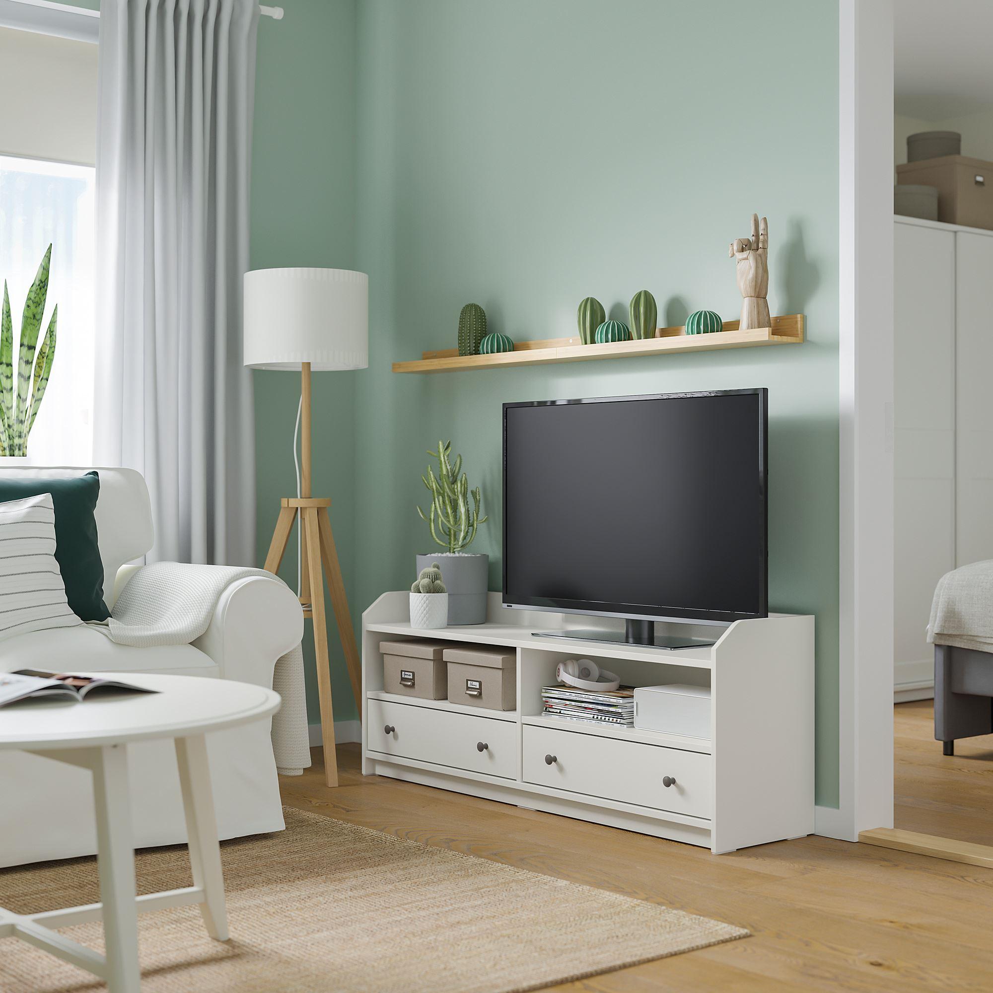 HAUGA IKEA ХАУГА Тумба под ТВ, белый138x36x54 см