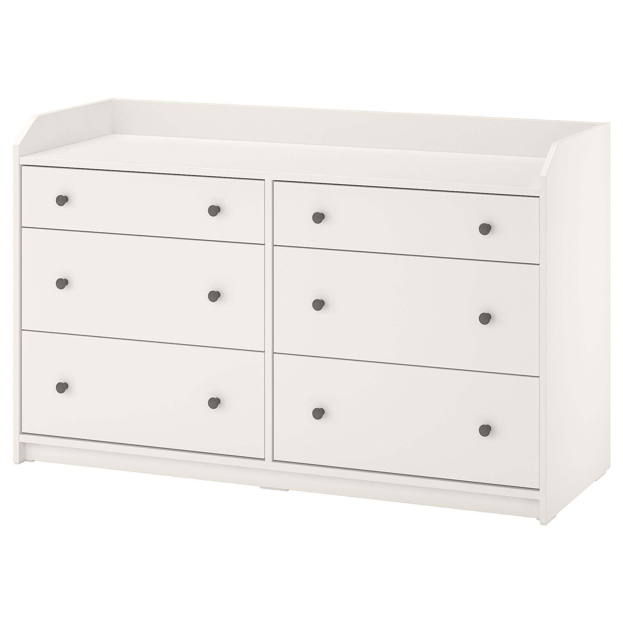 HAUGA IKEA ХАУГА Комод с 6 ящиками, белый138x84 см