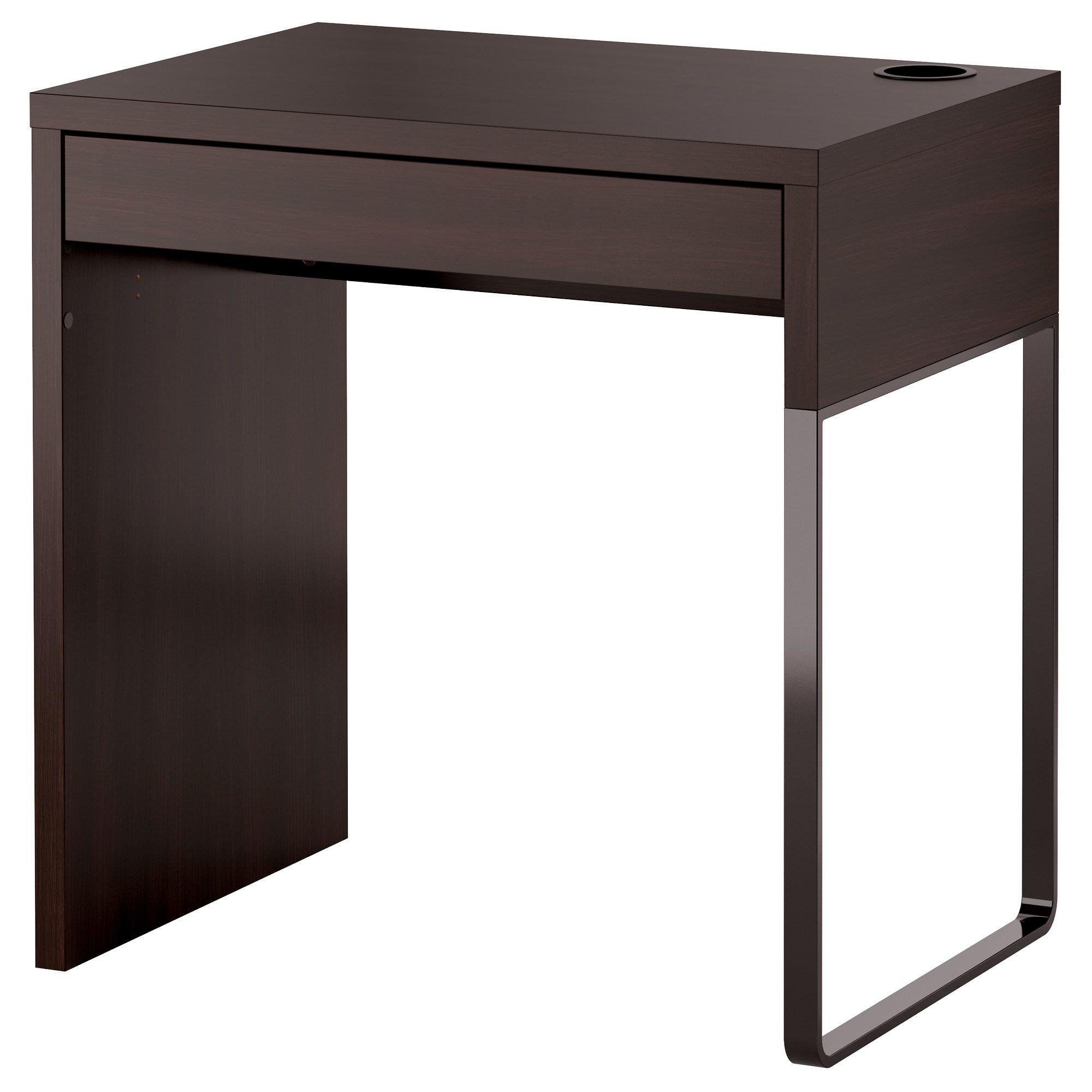MICKE IKEA МИККЕ Письменный стол, черно-коричневый 73x50 см