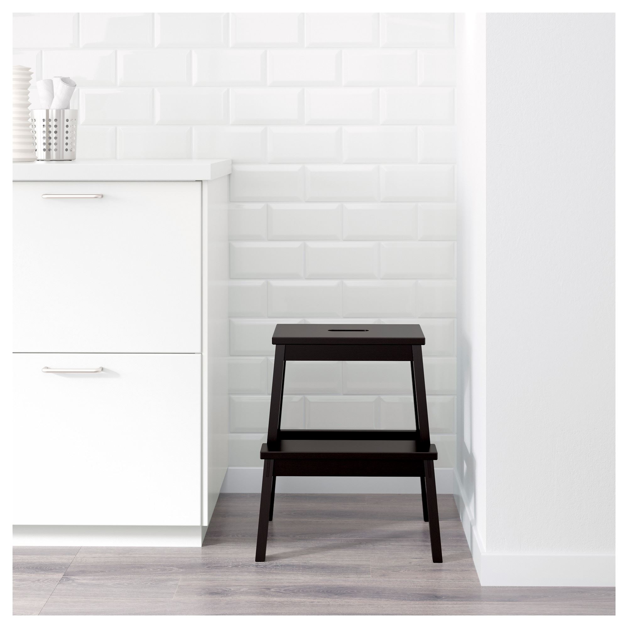 BEKVAM IKEA Табурет-лестница, черный 50 см