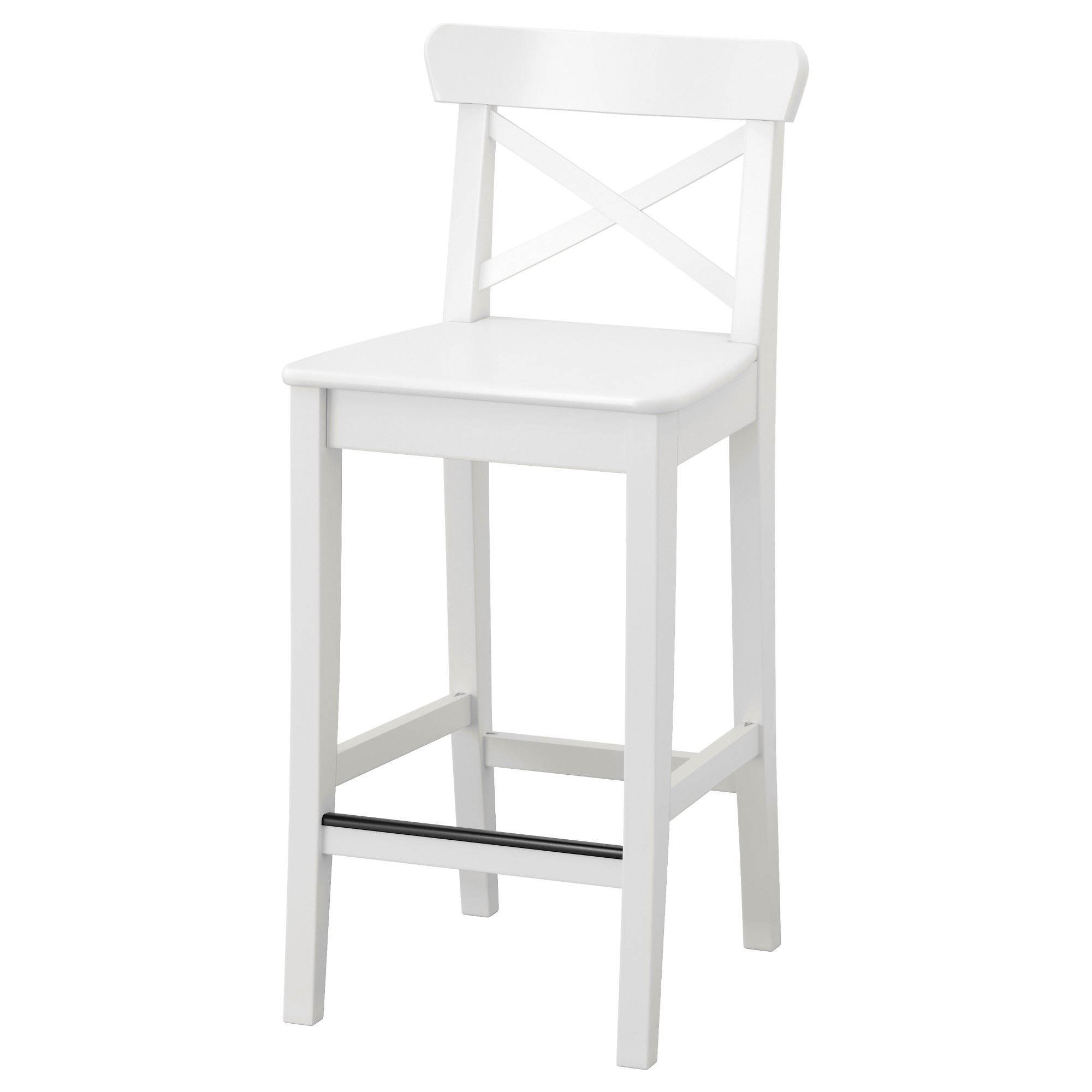 INGOLF IKEA ИНГОЛЬФ Стул барный, белый 63 см