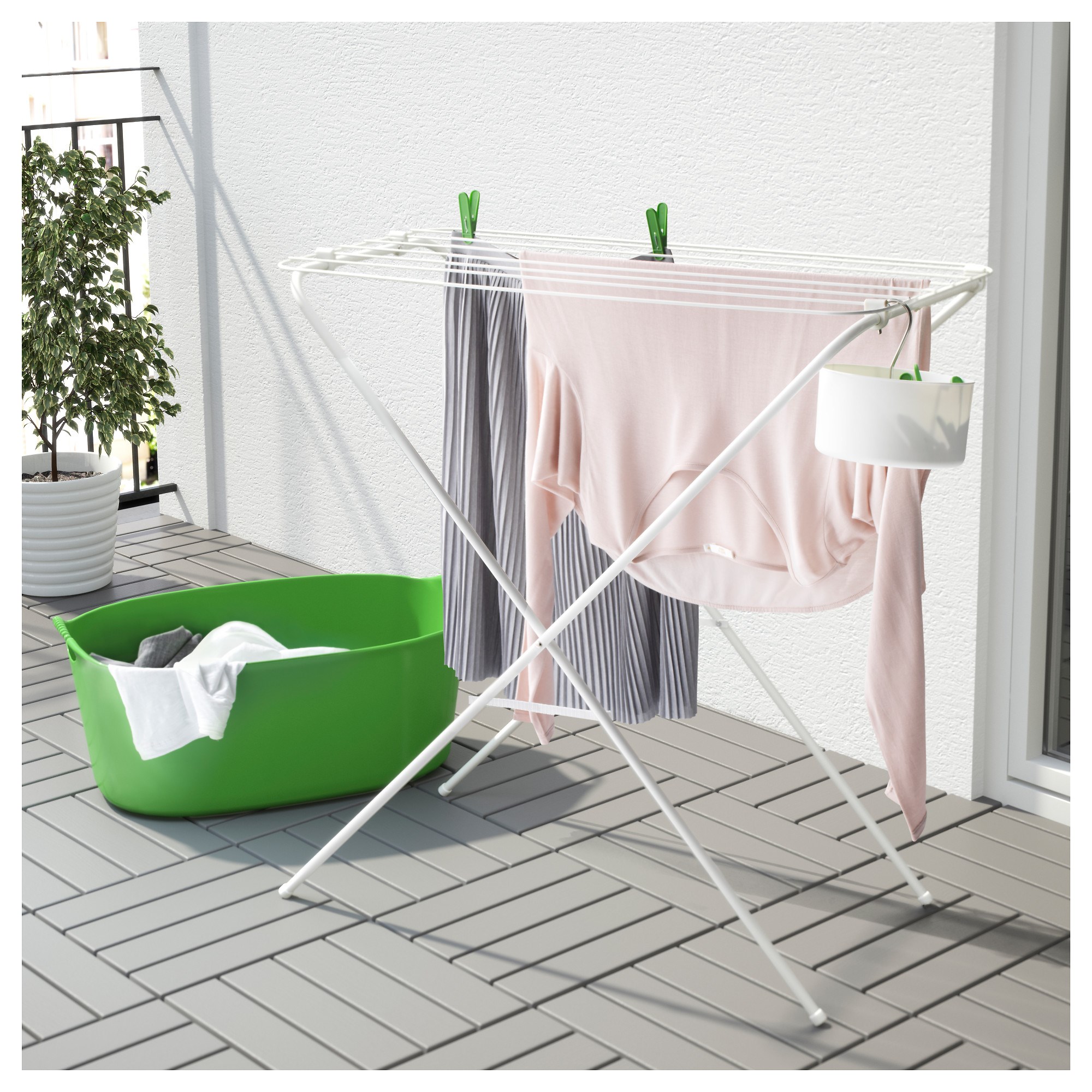 JALL IKEA ЭЛЛЬ Сушилка д/белья, д/дома/улицы, белый