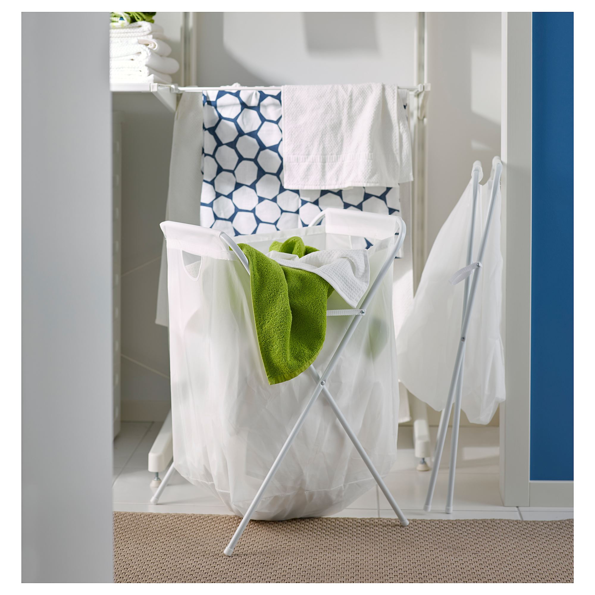 JALL IKEA Мешок для белья на опоре, белый 70 л  (ТОВАР ВЫШЕЛ ИЗ АССОРТИМЕНТА)