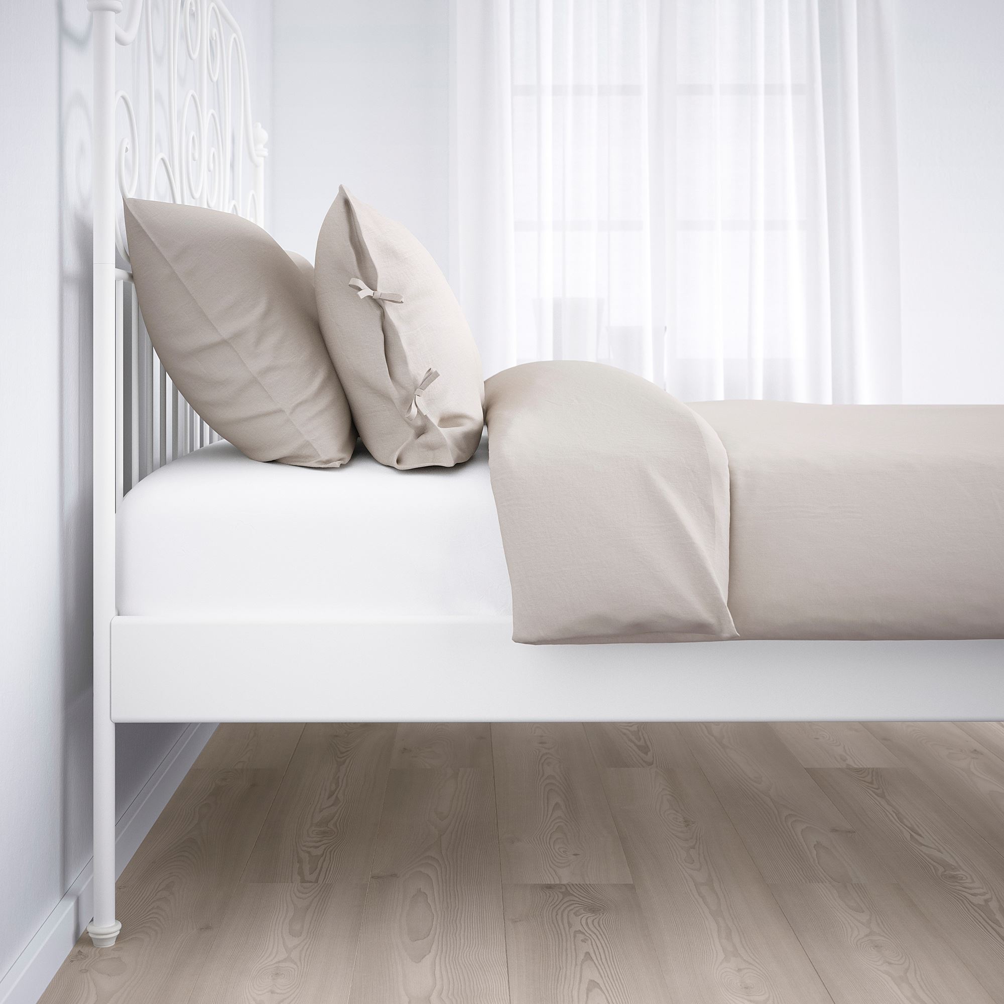 LEIRVIK/LUROY IKEA Каркас кровати, белый 140x200 см  (ТОВАР ВЫШЕЛ ИЗ АССОРТИМЕНТА)