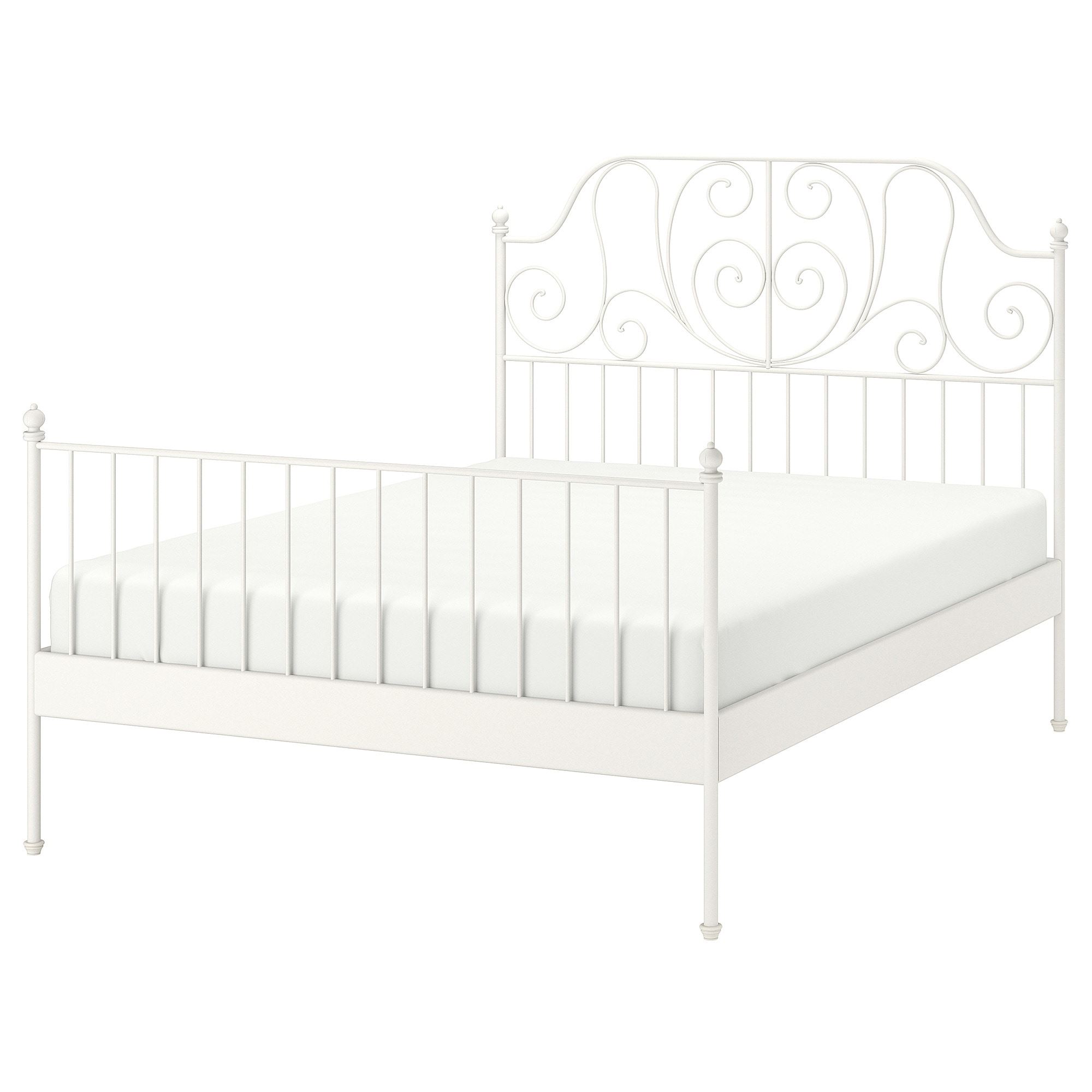 LEIRVIK/LUROY IKEA Каркас кровати, белый 140x200 см  (ТОВАР ВЫШЕЛ ИЗ АССОРТИМЕНТА)