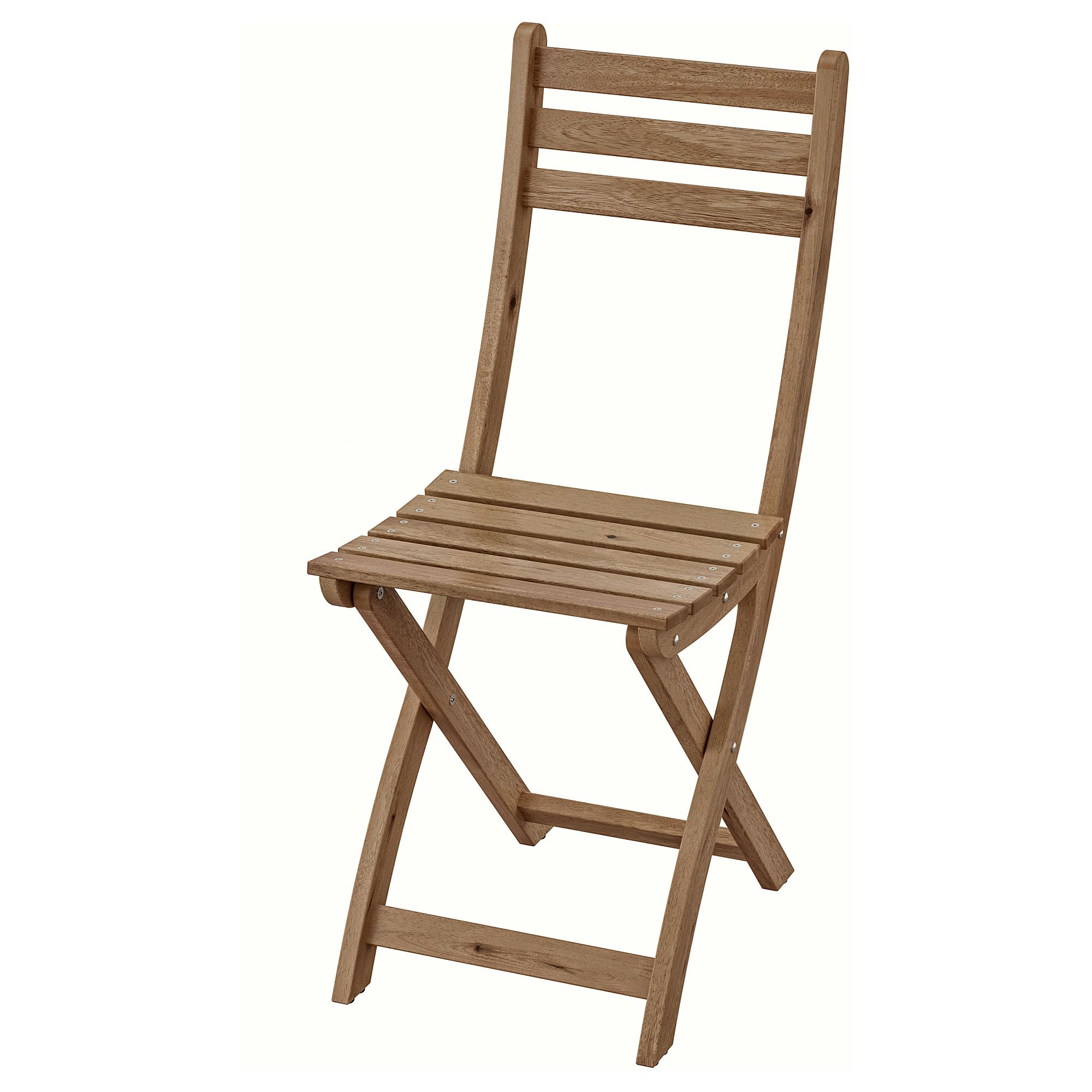 ASKHOLMEN IKEA АСКХОЛЬМЕН Садовый стул, складной светло-коричневая морилка