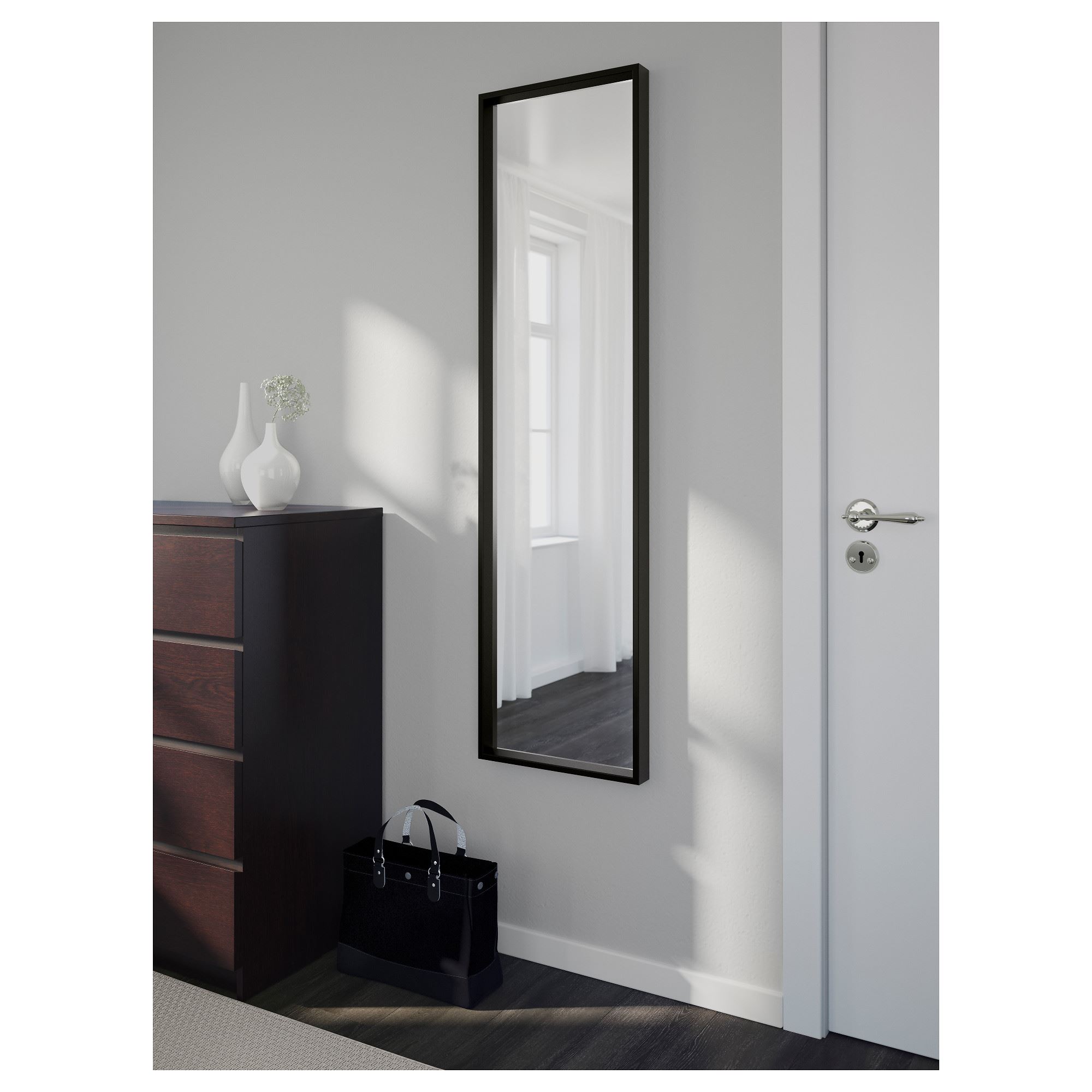 NISSEDAL IKEA Зеркало, черный 40x150 см