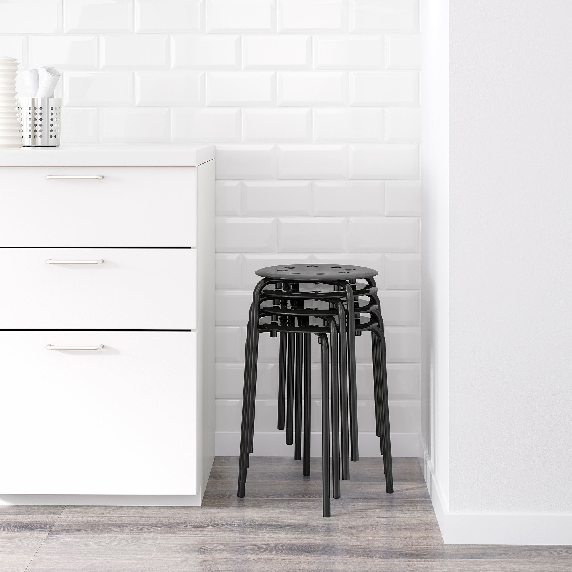 MARIUS IKEA Табурет, черный 45 см