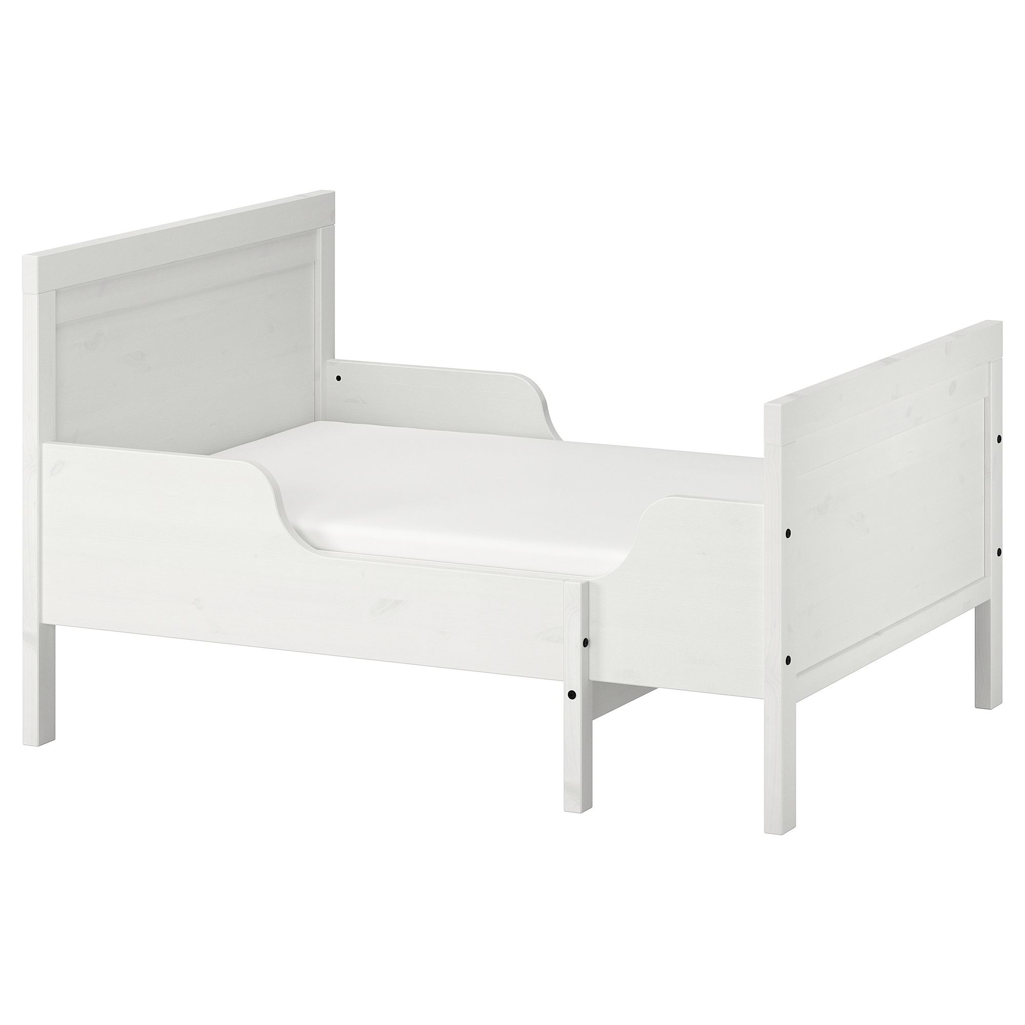 SUNDVIK/LUROY IKEA Раздвижная кровать с реечным дном, белый 80x200 см