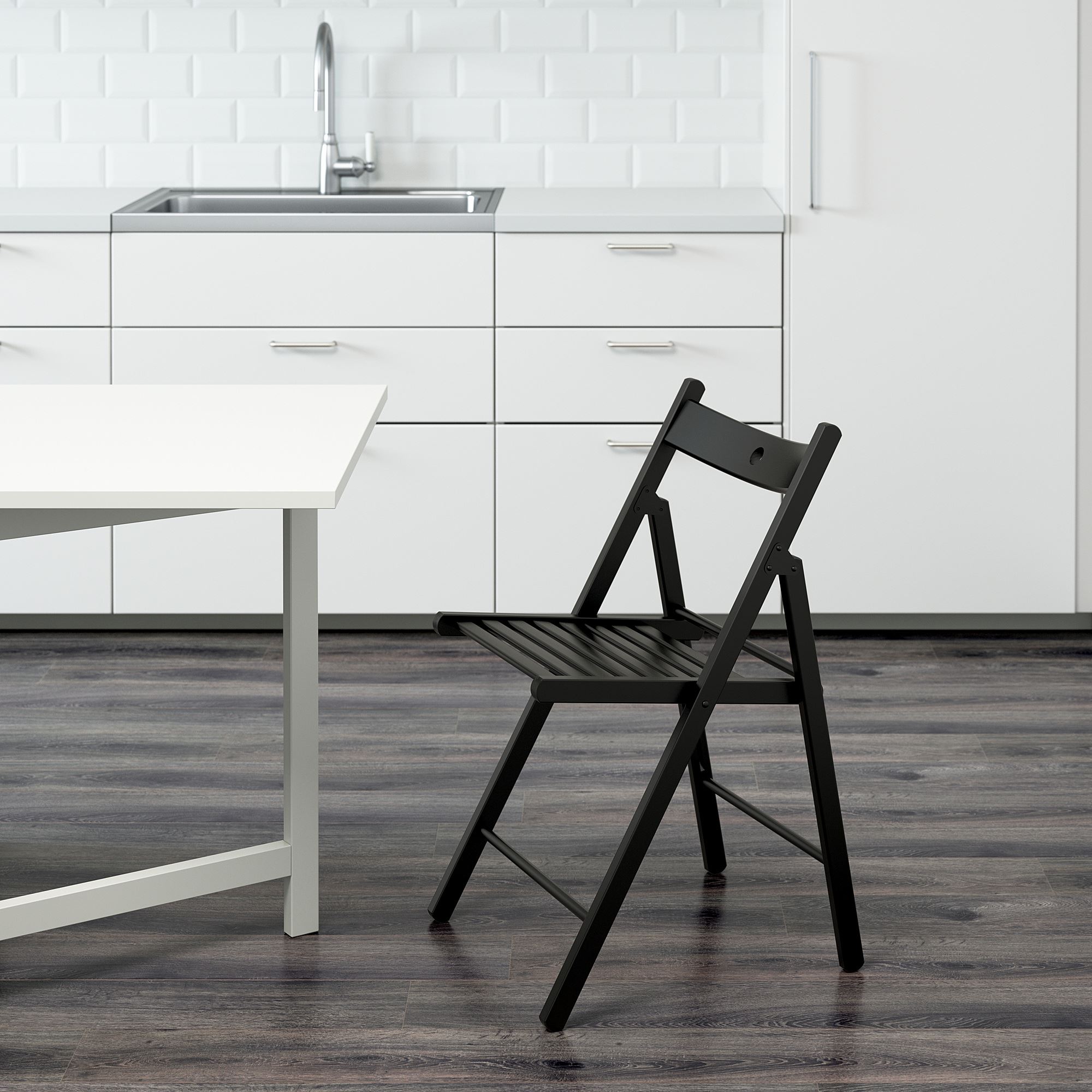 TERJE IKEA ТЕРЬЕ Стул складной, черный  (ТОВАР ВЫШЕЛ ИЗ АССОРТИМЕНТА)