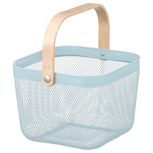 RISATORP IKEA РИСАТОРП Корзина, бледно-голубой, 25x26x18 см  (ТОВАР ВЫШЕЛ ИЗ АССОРТИМЕНТА)