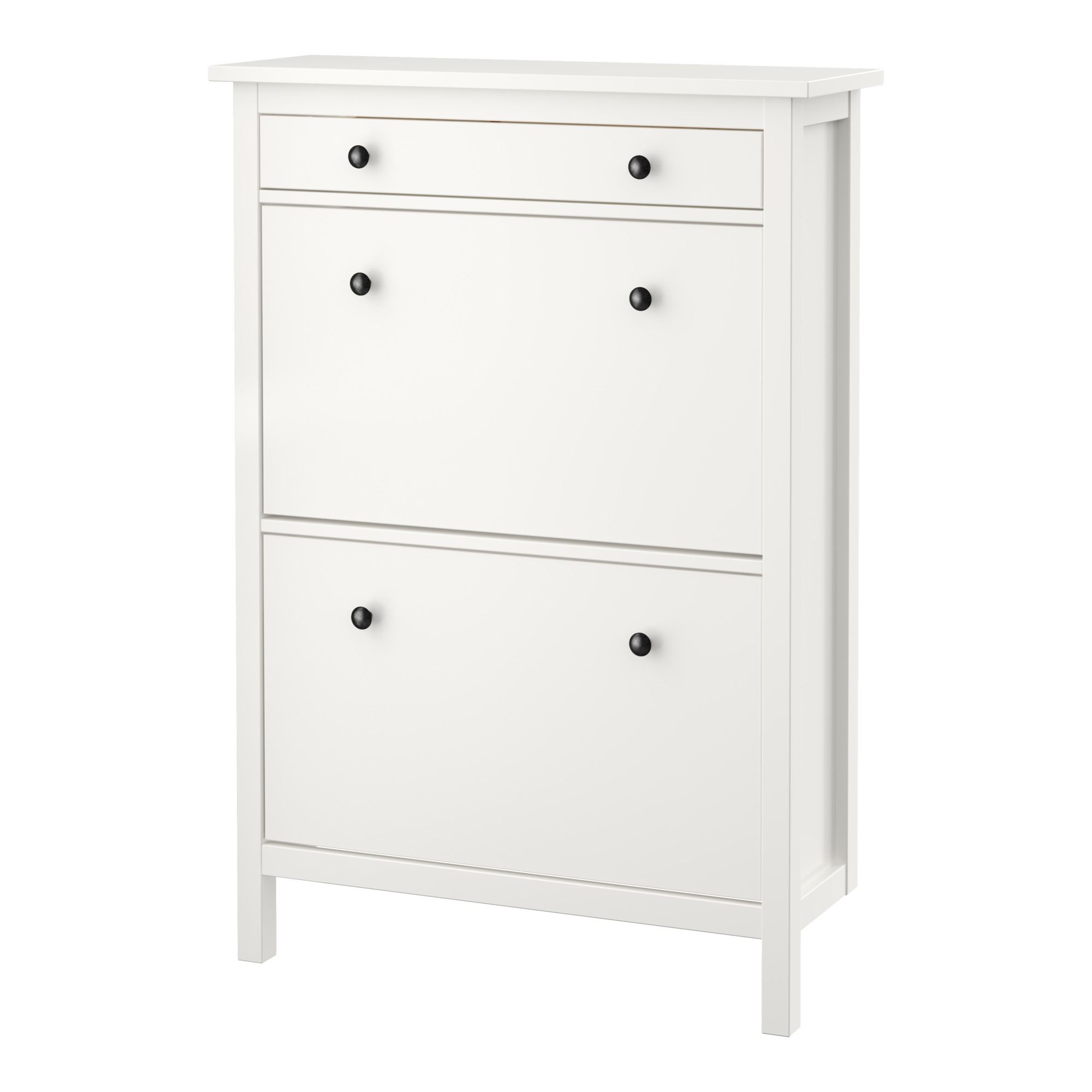 HEMNES IKEA Галошница с 2 отделениями, белый, 89x30x127 см