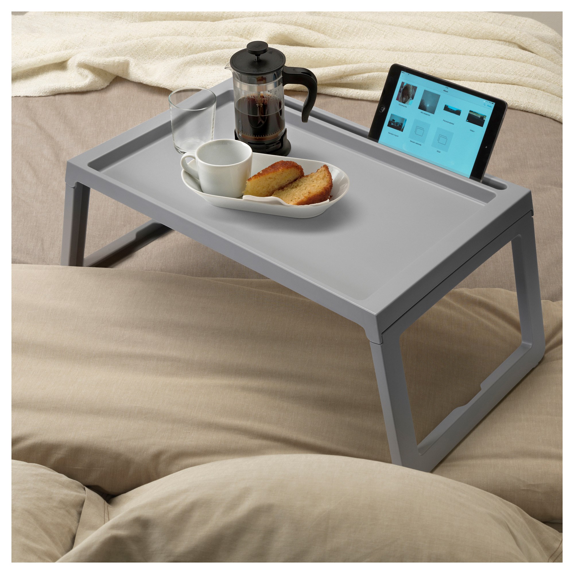 KLIPSK IKEA КЛИПСК Поднос на ножках, серый