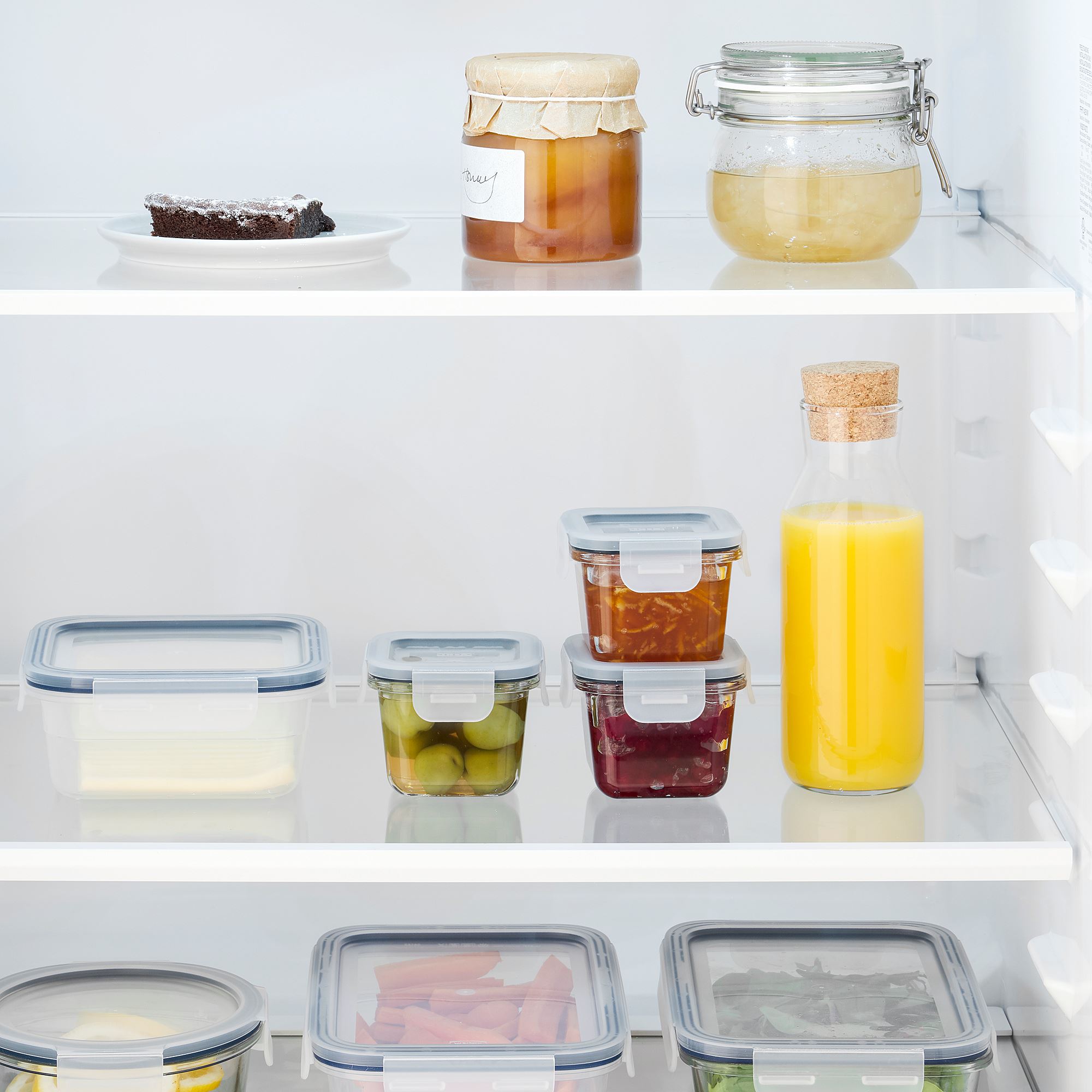 IKEA 365+ Контейнер для продуктов с крышкой, четырехугольной формы/стекло, 180 мл