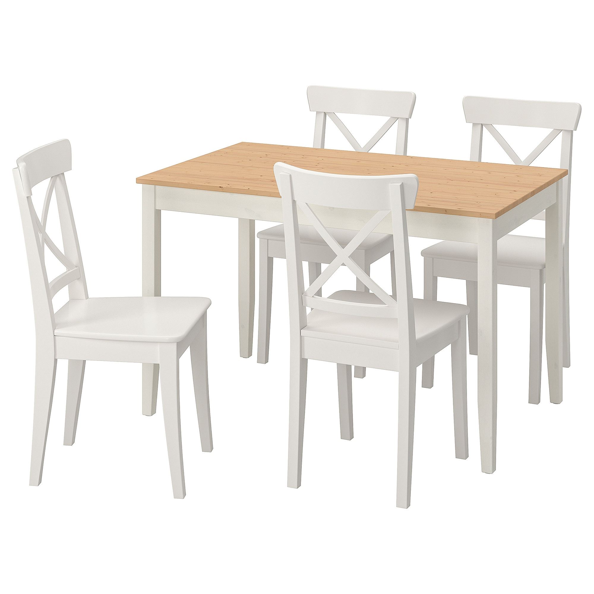 ЛЕРХАМН/ИНГОЛЬФ IKEA INGOLF/LERHAMN Стол и 4 стула, 118x74 cm  (ТОВАР ВЫШЕЛ ИЗ АССОРТИМЕНТА)