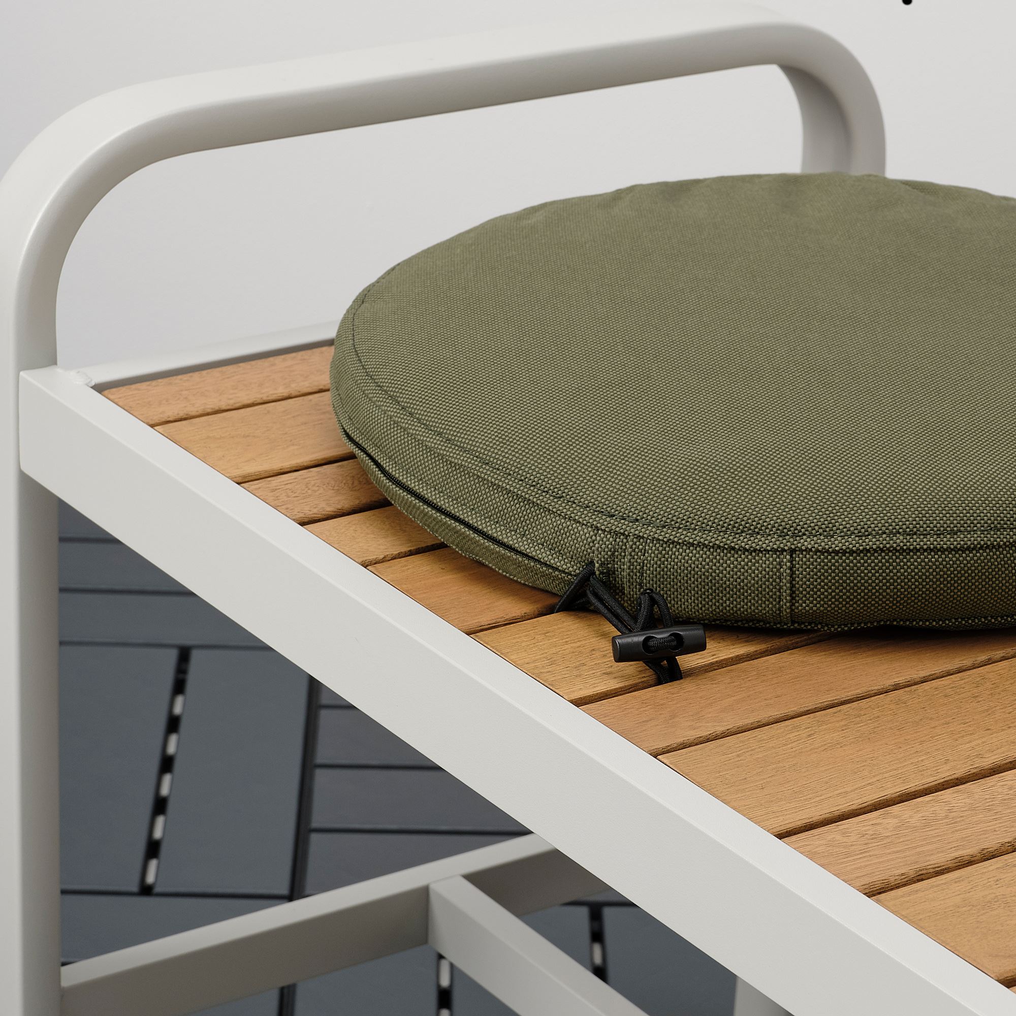 FROSON/DUVHOLMEN IKEA ФРЁСЁН/ДУВХОЛЬМЕН Подушка на садовый стул, зеленый, 35 см  (ТОВАР ВЫШЕЛ ИЗ АССОРТИМЕНТА)