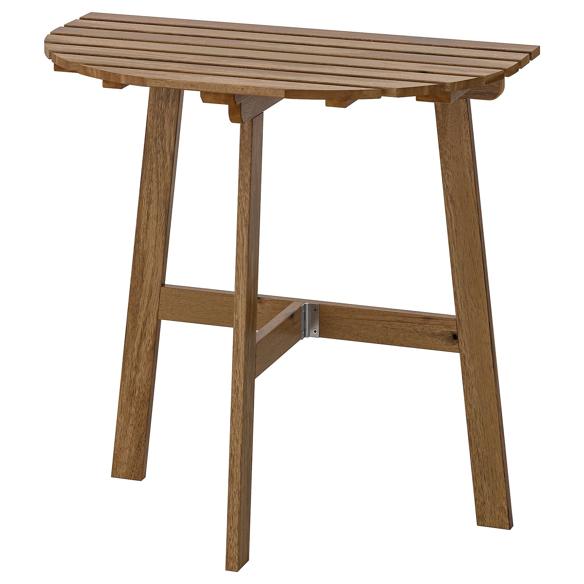 ASKHOLMEN IKEA АСКХОЛЬМЕН Пристенный стол, садовый, складной светло-коричневая морилка, 70x44 см