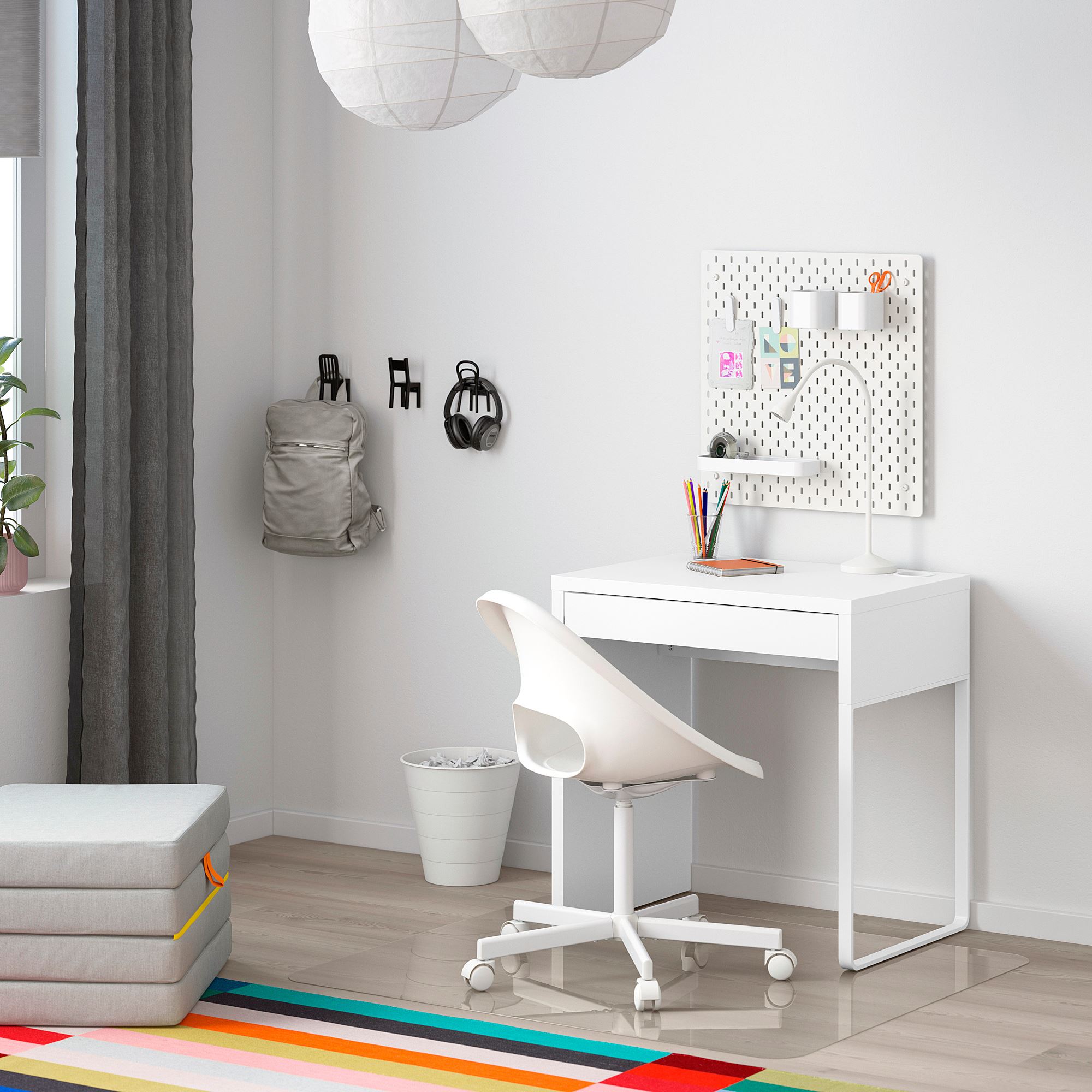 MICKE IKEA МИККЕ Письменный стол, белый 73x50 см